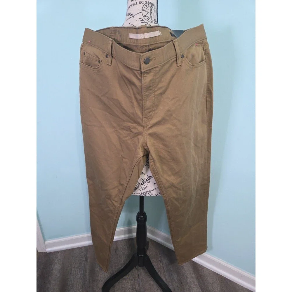 Banana Republic Traveler Jeans Mens 38x32 Tan new with tags Athletic Fit Stretch